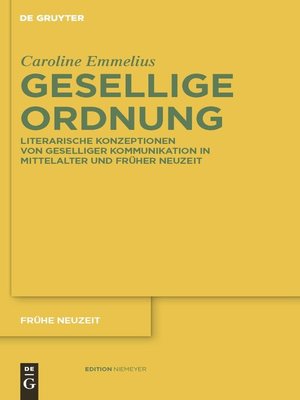 cover image of Gesellige Ordnung